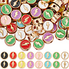 96Pcs 8 Colors Alloy Enamel Beads FIND-SC0014-52-1