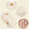 100Pcs Unfinished Wood Faceted Cube Beads WOOD-PA0001-75C-5