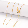 Brass Box Chain Necklaces for Women NJEW-G084-12G-1