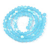 Imitation Jade Bicone Frosted Glass Bead Strands EGLA-A039-J4mm-MB03-2