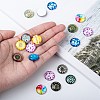 Mosaic Printed Glass Half Round/Dome Cabochons X-GGLA-N004-16mm-G-5