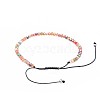 Adjustable Electroplate Glass Braided Bead Bracelets X-BJEW-JB04588-04-3