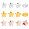12Pcs 3 Colors 925 Sterling Silver Beads STER-PH0002-09-1