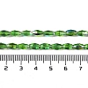 Electroplate Glass Beads Strands GLAA-Q101-03B-AB03-4