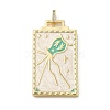 Brass Micro Pave Cubic Zirconia Pendant with Enamel KK-H458-02G-M01-1