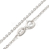 925 Sterling Silver Cable Chain Necklaces NJEW-C052-12P-2