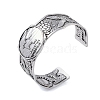 Constellation Alloy Open Cuff Bangles for Women Men LS-BJEW-C064-01AS-02-1