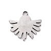 Non-Tarnish 304 Stainless Steel Pendant Cabochon Settings STAS-E169-20P-2