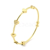 Heart Brass Bangles for Women BJEW-Z062-16G-1