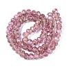 Handmade Gold Sand Lampwork Beads Strands LAMP-R141-8mm-11-2