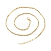 Brass Twist Rope Chains Necklace for Women X-NJEW-P265-15G-3