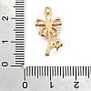 Brass Micro Pave Clear Cubic Zirconia Pendants KK-U065-01C-G-3