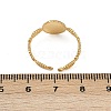 Oval 304 Stainless Steel Enamel Cuff Rings for Women RJEW-G355-01G-02-5