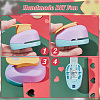 FINGERINSPIRE 4Pcs 4 Colors Plastic Craft Punch for Scrapbooking & Paper Crafts TOOL-FG0001-11-4