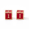 Rack Plating Brass Enamel Beads KK-B060-04G-03I-2