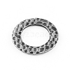 Flat Round Tibetan Style Alloy Linking Rings TIBE-Q046-34AS-LF-1