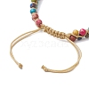 Adjustable 4mm Round Dyed Natural Imperial Jasper Braided Bead Bracelets for Women BJEW-JB10664-4