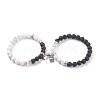 Key & Lock Alloy Charms Bracelets Set for Couples BJEW-TA00067-4
