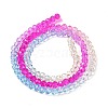 Transparent Painted Glass Beads Strands X1-DGLA-A034-T4mm-A14-5