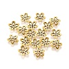 5-Petal Tibetan Style Alloy Flower Bead Caps TIBEB-1064-AG-LF-1