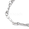 Non-Tarnish 304 Stainless Steel Textured Bar Link Chain Bracelets BJEW-K226-05P-2