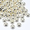 Brass Flat Round Spacer Beads KK-M085-14S-NR-1