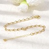 Brass Teardrop Link Chain Bracelets for Women BJEW-F531-04G-2