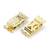 Brass Filigree Box Clasps X-KK-O131-01G-2