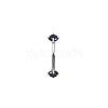 304 Stainless Steel Cubic Zirconia Eyebrow Straight Barbell Rings WG95BA1-08-1