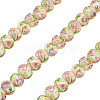 1 Strand Handmade Lampwork Inner Flower Rondelle Beads Strands LAMP-TA0002-72I-2