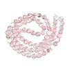 Electroplate Transparent Glass Beads Strands EGLA-N002-27-C01-2