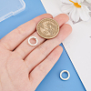 2pcs 925 Sterling Silver Spring Gate Rings with 925 Stamp STER-PH0002-15-3