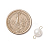 Natural Pearl Two Sides Polished Connector Charms PALLOY-JF04637-2