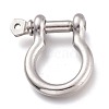 Tarnish Resistant 304 Stainless Steel D-Ring Anchor Shackle Clasps STAS-Z017-15P-01-3