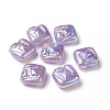 Rainbow Iridescent Plating Acrylic Beads LS-OACR-A010-06A-3