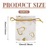 50Pcs Heart Printed Organza Bags OP-TADJ0001-01H-3
