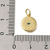 Rack Plating Brass Micro Pave Cubic Zirconia Pendants ZIRC-F142-52G-3