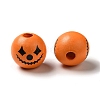 Printed Round Wood European Beads X1-WOOD-M006-04-3