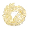 Natural Lemon Quartz(Heated) Beads Strands G-P497-01E-52-3