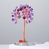 Natural Amethyst Chips Tree of Life Decorations DJEW-PW0012-044G-1