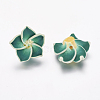 Handmade Polymer Clay 3D Flower Plumeria Beads CLAY-Q192-15mm-06-2