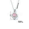 Chic Colorful Clover Pendant Necklace with Sparkling Diamonds YY8832-9-1