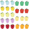 36Pcs 9 Colors Resin Imitation Vegetable Pendants RESI-SC0003-13-1