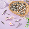40Pcs 4 Styles Iron Alligator Hair Clips Findings PHAR-TADJ0001-10-6