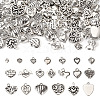  100Pcs 20 Styles Tibetan Style Alloy Pendants FIND-TA0003-59-1