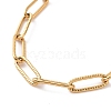 PVD Vacuum Plating 304 Stainless Steel Paper Chain Bracelet for Men Women X-BJEW-E031-13G-01-2