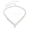 Alloy Rhinestone Necklaces & Stud Earring Sets for Women SJEW-U001-01P-02-4