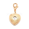 Heart Glass Pendant Decorations HJEW-WH0036-19D-2