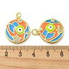 Real 18K Gold Plated Brass Pendants KK-L209-009G-03-3