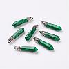 Synthetic Malachite Pointed Pendants G-P309-10-1